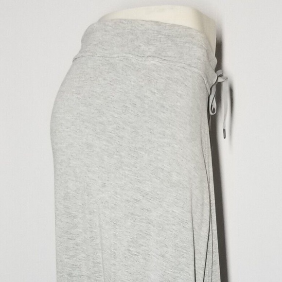 Athleta Size Medium Beachcomber Hi Low Hem Midi Skirt | Gray Jersey Stretch - Picture 7 of 8